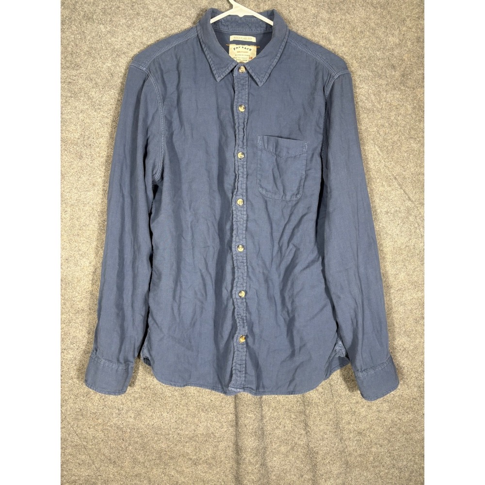 Fat Face Mens Regular Fit Cotton Button Down Shirt Blue L